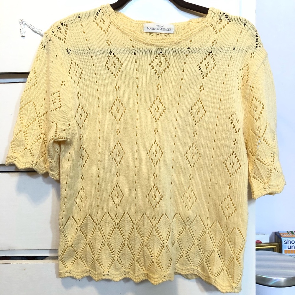 Butter Yellow Knit Blouse